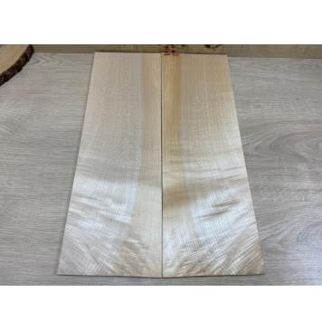 Клён Белый Явор, Волнистый заготовка на топ Смешанный ААА Волна АА 7х170х510 мм - 2 шт. (книжкой)-2