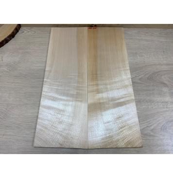 Клён белый Явор, Волнистый заготовка на топ Смешанный ААА Волна АА 8х170х505 мм - 2 шт. (книжкой)-3