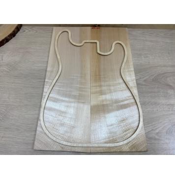 Клён белый Явор, Волнистый заготовка на топ Смешанный ААА Волна АА 8х170х505 мм - 2 шт. (книжкой)-2