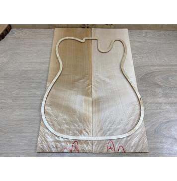 Клён Белый заготовка на топ Смешанный ААА 7х165х510 мм - 2 шт. (книжкой)-1