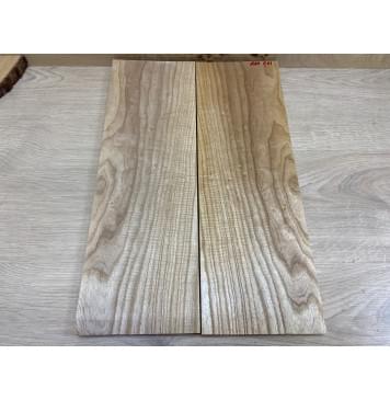 Ясень Оливковый Волнистый заготовка на топ для Тревел гитары Смешанный ААА Волна АА 18х155х456 мм - 2 шт. (книжкой)-3