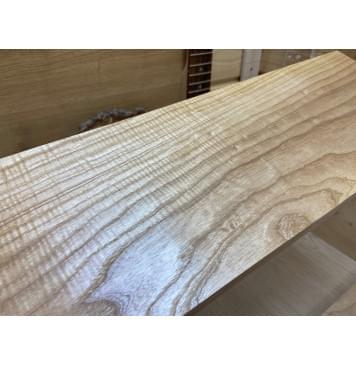 Ясень Оливковый Волнистый заготовка на топ для Тревел гитары Смешанный ААА Волна АА 18х155х456 мм - 2 шт. (книжкой)-0