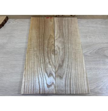 Ясень Оливковый Волнистый заготовка на топ для Тревел гитары Смешанный ААА Волна АА 18х155х456 мм - 2 шт. (книжкой)-1