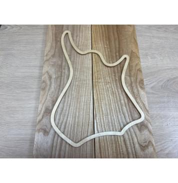 Ясень Оливковый Волнистый заготовка на топ для Тревел гитары Смешанный ААА Волна АА 18х155х456 мм - 2 шт. (книжкой)-4
