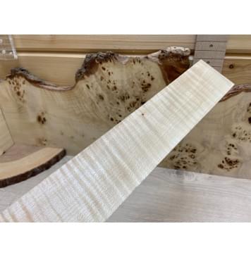 Клён Белый Явор, Волнистый заготовка накладки для электрогитары Радиал А  Волна ААА 8х65-55х520 мм-3
