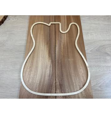 Махагон Кая заготовка на топ Смешанный ААА 13х165х520 мм - 2 шт. (книжкой)-4