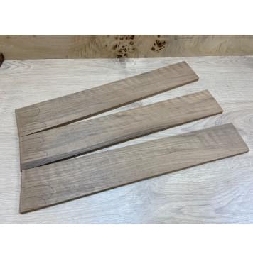 Орех Грецкий Волнистый заготовка накладки для электрогитары Радиал АА Волна А 9х79х500 мм (трещина с одного торца)-1