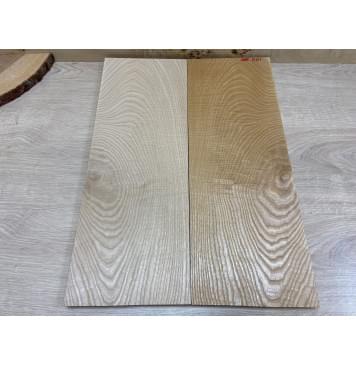 Ясень Белый Волнистый заготовка на топ Смешанный АА Волна АА 18х190х530 мм - 2 шт. (книжкой)-0