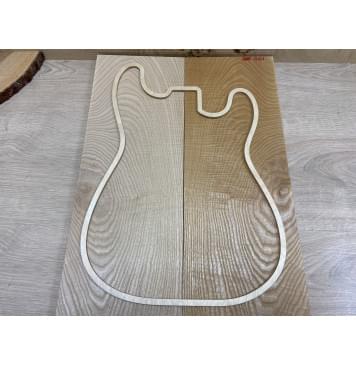 Ясень Белый Волнистый заготовка на топ Смешанный АА Волна АА 18х190х530 мм - 2 шт. (книжкой)-4