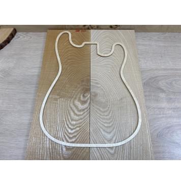 Ясень Белый Волнистый заготовка на топ Смешанный АА Волна АА 18х190х530 мм - 2 шт. (книжкой)-2