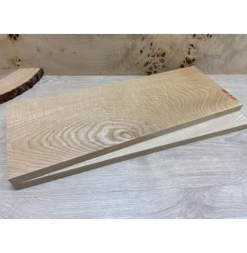 Ясень Белый Волнистый заготовка на топ Смешанный АА Волна АА 18х190х530 мм - 2 шт. (книжкой)-1