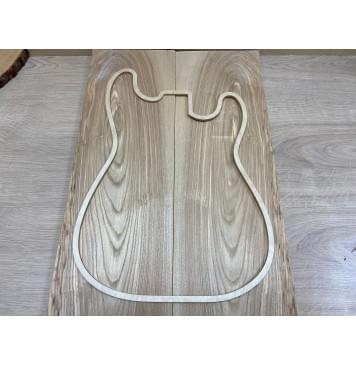 Ясень Оливковый  заготовка на топ Смешанный АА  14х190х560 мм - 2 шт. (книжкой)-1