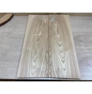 Ясень Оливковый  заготовка на топ Смешанный АА  14х190х560 мм - 2 шт. (книжкой)-3