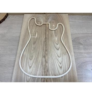 Ясень Оливковый  заготовка на топ Смешанный АА  14х190х560 мм - 2 шт. (книжкой)-2