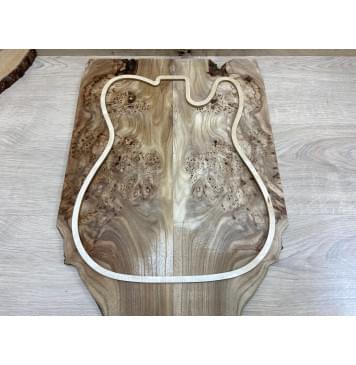 Карагач Кап заготовка на топ Смешанный ААА 11х195х520 мм - 2 шт. (книжкой) Карагач Кап заготовка на топ Смешанный ААА 11х195х520 мм - 2 шт. (книжкой)-3