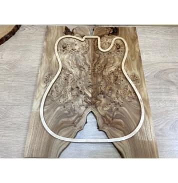 Карагач Кап заготовка на топ Смешанный ААА 11х195х520 мм - 2 шт. (книжкой) Карагач Кап заготовка на топ Смешанный ААА 11х195х520 мм - 2 шт. (книжкой)-2