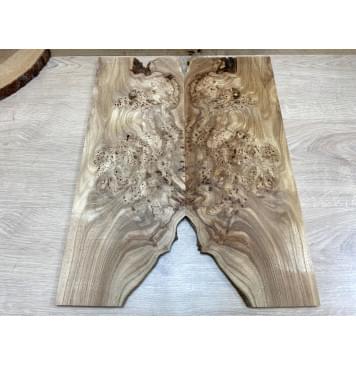 Карагач Кап заготовка на топ Смешанный ААА 11х195х520 мм - 2 шт. (книжкой) Карагач Кап заготовка на топ Смешанный ААА 11х195х520 мм - 2 шт. (книжкой)-1