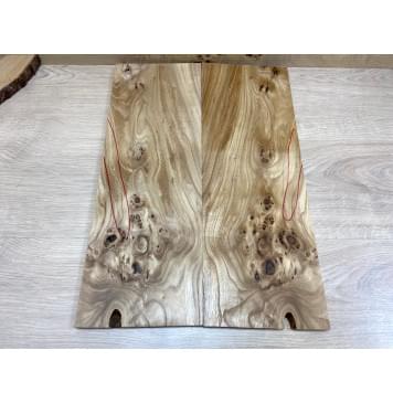 Карагач Кап заготовка на топ Смешанный АА 11х173х500 мм - 2 шт. (книжкой) Карагач Кап заготовка на топ Смешанный АА 11х173х500 мм - 2 шт. (книжкой)-0