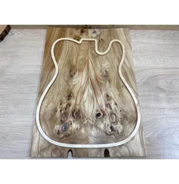 Карагач Кап заготовка на топ Смешанный АА 11х173х500 мм - 2 шт. (книжкой) Карагач Кап заготовка на топ Смешанный АА 11х173х500 мм - 2 шт. (книжкой)-1