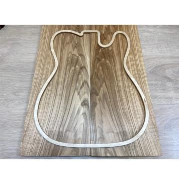 Ясень Оливковый заготовка на топ Смешанный ААА 13х185х530 мм - 2 шт. (книжкой)-5