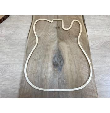 Орех Грецкий заготовка на топ  Смешанный АА 7х170х550 мм - 2 шт. (книжкой)-0