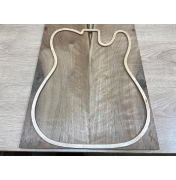 Орех Грецкий заготовка на топ  Смешанный АА 7х170х550 мм - 2 шт. (книжкой)-2