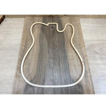 Орех Грецкий Волнистый заготовка на топ Смешанный ААА Волна А 7х190х550 мм - 2 шт. (книжкой)-1