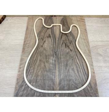 Орех Грецкий Волнистый заготовка на топ Смешанный ААА Волна АА 8х195х550 мм - 2 шт. (книжкой)-1