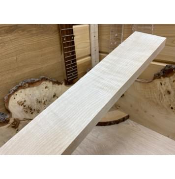 Клён Белый Явор, Волнистый  заготовка грифа для Безголовой гитары Волна АА Смешанный ААА 26х87х585 мм-5