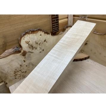 Клён Белый Явор, Волнистый  заготовка грифа для Безголовой гитары Волна АА Смешанный ААА 26х87х585 мм-4