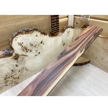 Палисандр Бразильский Сантос заготовка накладки для бас-гитары Смешанный ААА 8х69х700 мм-1