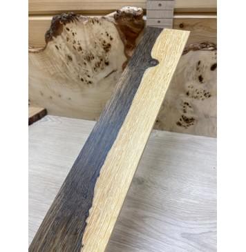 Эбен Маймю заготовка накладки для электрогитары Смешанный АА 9х73х555 мм-2