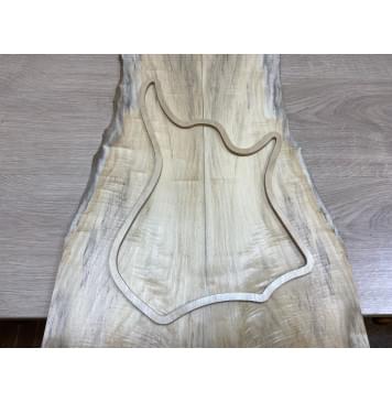 Тополь Болотный Волнистый заготовка на топ Смешанный ААА Волна АА 9,5х180-185х605 мм - 2 шт. (книжкой)-2