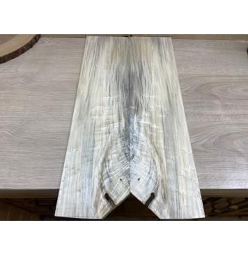 Тополь Болотный Волнистый заготовка на топ Смешанный ААА Волна АА 7х160х580 мм - 2 шт. (книжкой) Тополь Болотный Волнистый заготовка на топ Смешанный ААА Волна АА 7х160х580 мм - 2 шт. (книжкой)-1