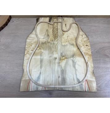 Тополь Болотный заготовка на топ Смешанный ААА 9х190х465 мм - 2 шт. (книжкой)-1