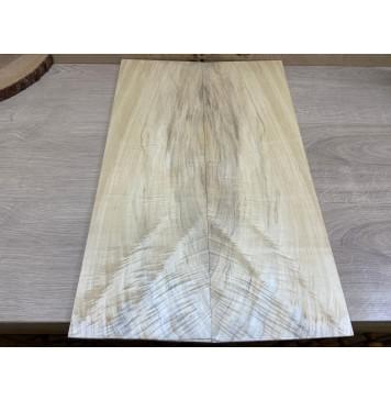 Тополь Болотный Волнистый заготовка на топ Смешанный ААА Волна АА 12х185х585 мм - 2 шт. (книжкой)-0