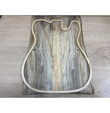 Тополь Болотный заготовка на топ Тревел гитары Смешанный А 6х148х445 мм - 2 шт. (книжкой)-1