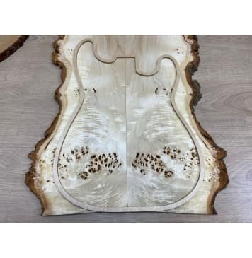 Тополь Кап заготовка на топ Смешанный ААА 12,5х160-180х510 мм - 2 шт. (книжкой)-0