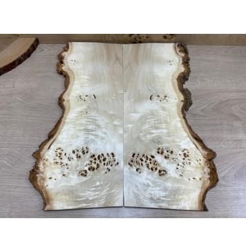 Тополь Кап заготовка на топ Смешанный ААА 12,5х160-180х510 мм - 2 шт. (книжкой)-1