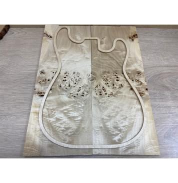 Тополь Кап заготовка на топ Смешанный ААА 13х190х490 мм - 2 шт. (книжкой)-3