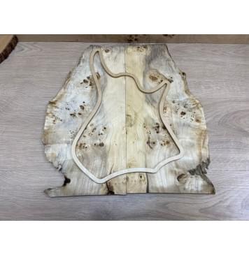 Тополь Кап заготовка на топ для Тревел гитары Смешанный ААА 10х140-190х410 мм - 2 шт. (книжкой)-0