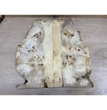 Тополь Кап заготовка на топ для Тревел гитары Смешанный ААА 10х140-190х410 мм - 2 шт. (книжкой)-1