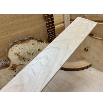 Клён Белый заготовка накладки для электрогитары  Тангент ААА 8х75х490 мм-2