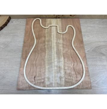 Вишня Волнистая заготовка на топ Смешанный ААА Волна А 9х190х470 мм - 2 шт. (книжкой)-1