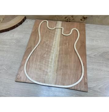 Вишня Волнистая заготовка на топ Смешанный ААА Волна А 9х190х470 мм - 2 шт. (книжкой)-3