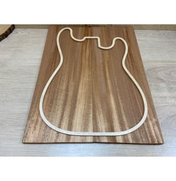 Махагон Кая заготовка на топ Радиал АА 12х190х500 мм - 2 шт. (книжкой)-3