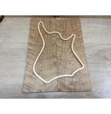 Вишня Американская Волнистая заготовка на топ Тангент ААА Волна ААА 8,5х156х440 мм - 2 шт. (книжкой)-0