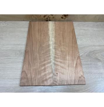 Вишня Американская Волнистая заготовка на топ для Тревел гитары Смешанный ААА Волна А 9х147х400 мм - 2 шт. (книжкой)-3