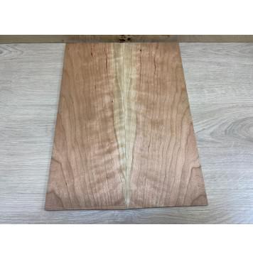 Вишня Американская Волнистая заготовка на топ Смешанный ААА Волна А 8х147х400 мм - 2 шт. (книжкой)-2