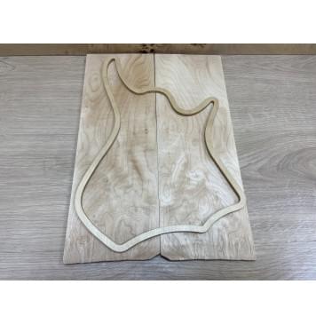 Клён Белый заготовка на топ Смешанный АА 8х132-135х385 мм - 2 шт. (книжкой)-2